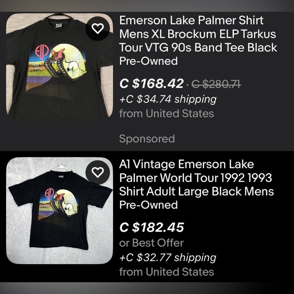 Vintage Emerson Lake Palmer T-Shirt / Tarkus World Tour / Large / 1997 / Brockum - Picture 8 of 8